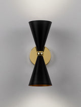 Gala Wandleuchte Gold, Schwarz