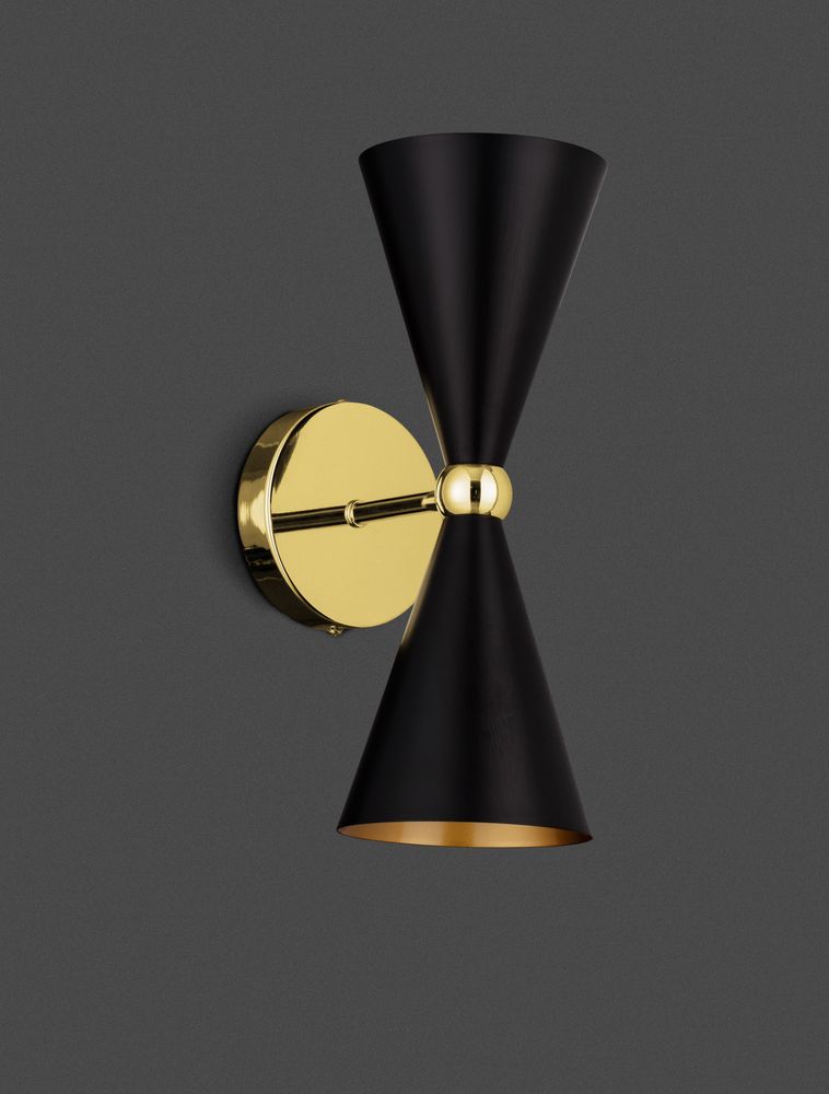 Gala Wandleuchte Gold, Schwarz