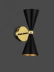 Gala Wandleuchte Gold, Schwarz mit modernem Design, ideal für Esszimmer oder Flur
