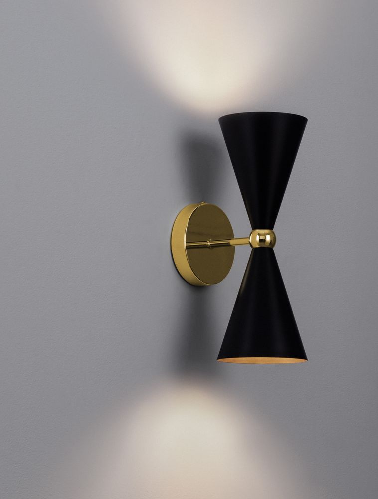 Gala Wandleuchte Gold, Schwarz