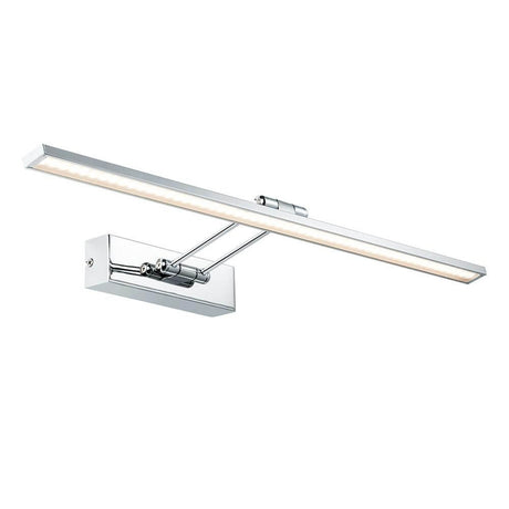 LED picture light Galeria Beam Sixty 11W chrome with a sleek chrome design and warm white light.