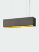 Gantlights B4 LED-Pendelleuchte Beton 56cm dimmbar in modernem Design mit Blattgold-Innenbeschichtung.