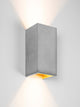Alt Tag: Gantlights B8 Beton Wandlampe rechteckig Up & Down – minimalistische Beton-Wandleuchte mit goldener Innenbeschichtung, handgefertigt, Up & Down Licht