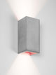 Alt Tag: Gantlights B8 Beton Wandlampe rechteckig Up & Down minimalistische Wandlampe aus Beton mit goldfarbener Innenbeschichtung und warmem Up-and-Down-Licht