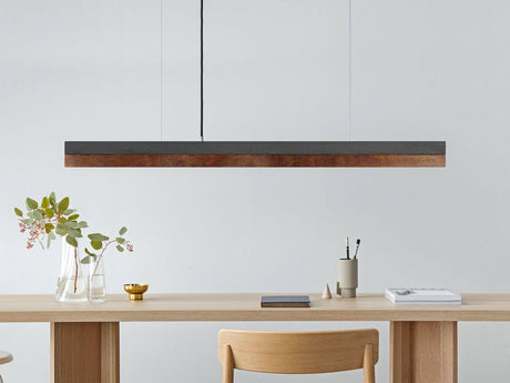 Gantlights C1 lámpara colgante LED de hormigón y madera 