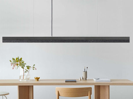 Gantlights C3 LED-Pendelleuchte dimmbar über Esstisch aus Beton mit Kupfereinsatz, minimalistische handgefertigte Designleuchte