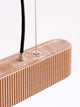 Gantlights S4 Beton LED-Pendelleuchte 61cm Plissiert mit geriffeltem Design aus Beton.