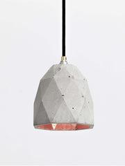 Gantlights T1 Pendelleuchte Beton aus robustem Beton mit kupferner Innenbeschichtung.