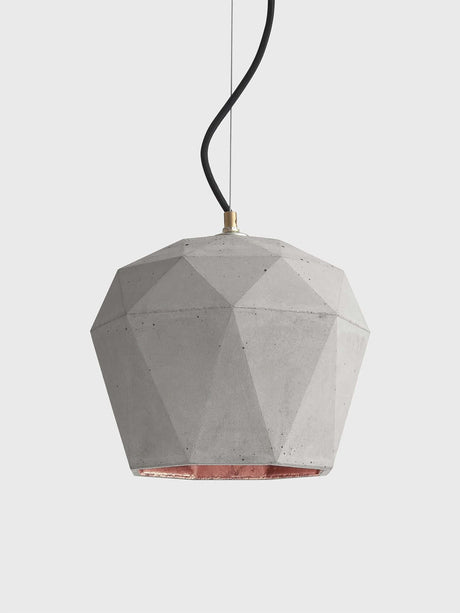 Gantlights T4 Hängeleuchte Beton mit modernem, trianguliertem Design aus hochwertigem Beton.