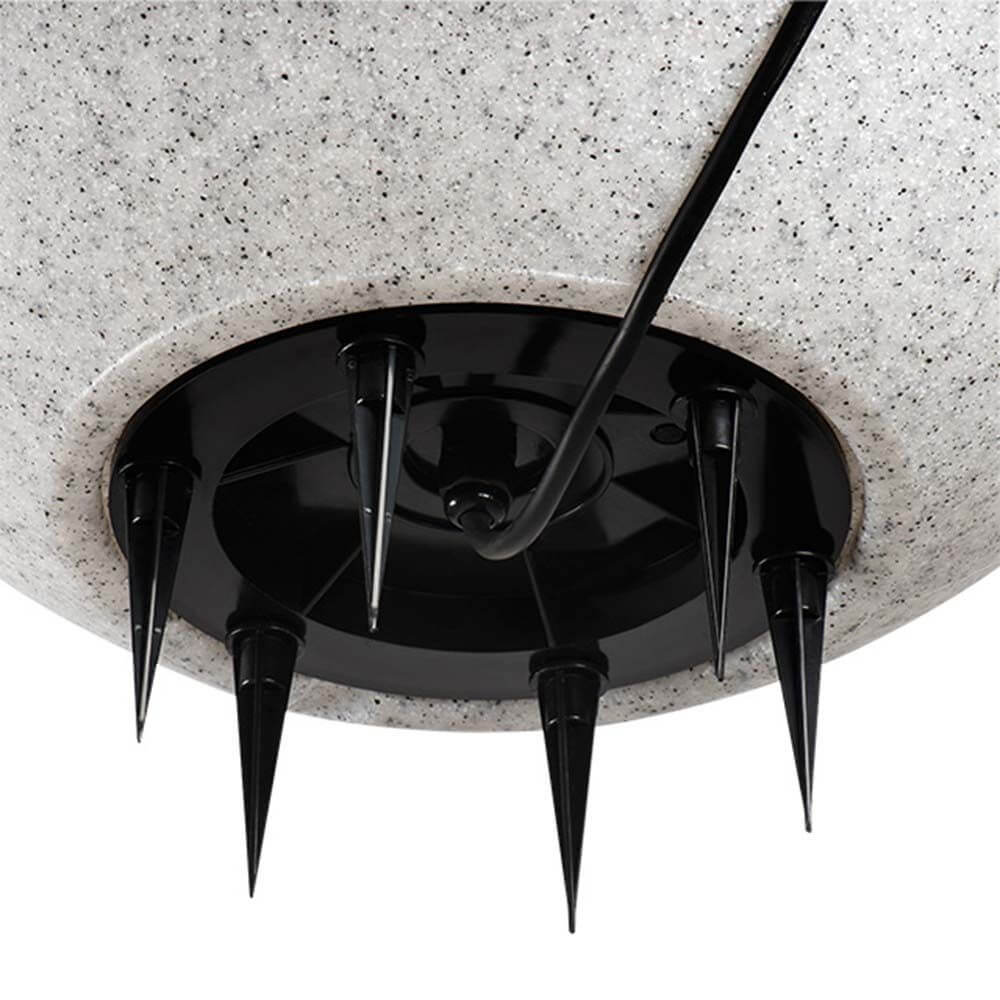 Gartenkugel in Steinoptik Ø 20cm IP65 mit Bodenspieß