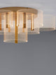 Gatlin LED Deckenleuchte 7-flammig Ø 68cm 3000K Messing-Gold mit modernem Design und stilvollen Leuchtenschirmen
