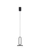 Gea LED Pendelleuchte Ø 13cm 3000K Baldachin Hoch Schwarz mit elegantem, ringförmigem Design aus sandgestrahltem Aluminium.