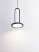 Gea LED Pendelleuchte Ø 13cm 3000K Baldachin Hoch Schwarz, moderne Hängeleuchte in schickem Schwarz