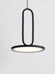 Gea LED Pendelleuchte Ø 17,5cm 3000K Baldachin Flach Schwarz mit elegantem Design und verstellbarer Höhe.