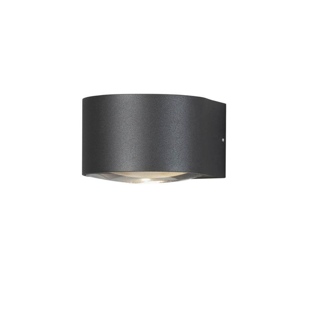 Gela LED Außenwandleuchte Up & Downlight in modernem Schwarz, ideal für Außenbereiche.