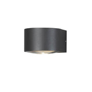 Gela LED Außenwandleuchte Up & Downlight in Dunkelgrau, rechteckige Außenleuchte mit Up-&-Down-Lichtaustritt