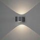 Gela LED Außenwandleuchte Up & Downlight in Grau mit elegantem Lichtdesign für Außenbereiche.