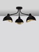 Lampe de plafond geti 3 flammes Ø 18 cm noir, or