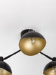 Lampe de plafond geti 3 flammes Ø 18 cm noir, or