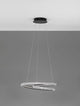 Ginevra LED Pendelleuchte Ø 48cm 3000K Schwarz mit modernem Design und eleganter Beleuchtung im Raum.