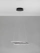 Ginevra LED Pendelleuchte Ø 48cm 3000K Schwarz in modernem Design mit elegantem Lichtspender
