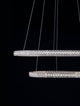 Ginevra LED Pendelleuchte 2-flammig Ø 60,5cm 3000K Schwarz in elegantem Design mit schwebenden Ringen.
