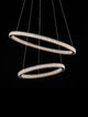 Ginevra LED Pendelleuchte 2-flammig Ø 60,5cm 3000K Schwarz mit schwebenden Ringen in elegantem Design