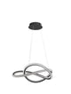 Ginevra LED Pendelleuchte Verknotet Ø 58cm 3000K Schwarz mit modernem Design und integrierten LED-Lichtern.