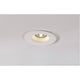 Gips Downlight Plastra rund Weiß in Decke eingebaut, moderne und puristische Designleuchte