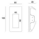 Gips-Einbaustrahler rechteckig 16, 5 x 8cm Streichbar  Pro-Light   