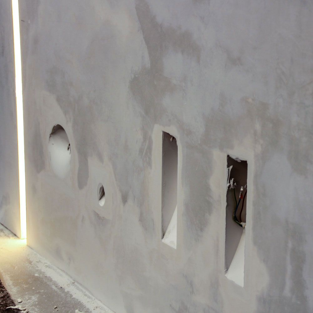 Recess Plaster Plaster recessed spotlight rectangular 16.5 x 8cm Paintable | Exklusive ...