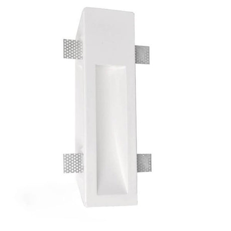 Rechteckiger Gips Einbaustrahler in Weiß, geeignet für individuelle Farbgestaltung und akzentuierte Wohnraumbelichtung.