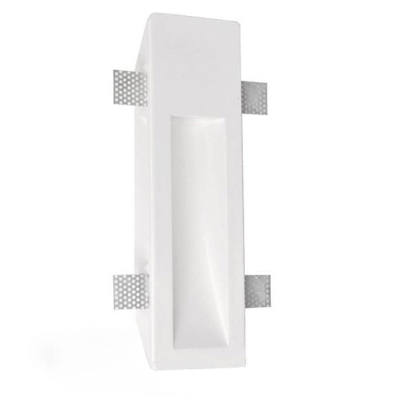 Gips-Einbaustrahler rechteckig 35 x 10cm Streichbar, weißer flächenbündiger Einbaustrahler für Decke und Wand