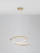 Girish LED Pendelleuchte Ø 60cm 3000K Gold, moderne Deckenleuchte mit minimalistischem Design und warmweißem Licht.
