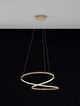Girish LED Pendelleuchte Ø 60cm 3000K Gold mit modernem Design und schöner Lichtverteilung.