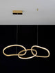 Girish LED Pendelleuchte 3-flammig 3000K Gold mit innovativem Design und drei eleganten Ringen.