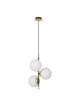 Git Pendelleuchte 3-flammig Ø 33cm Gold, Weiß, Schwarz - zeitgenössisches Design mit eleganten Akzenten.