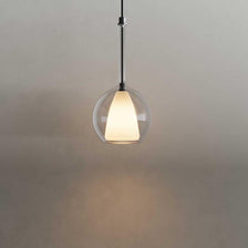 s.luce Belluna Glas-Pendelleuchte 150cm Textilkabel mit elegantem Design und sanfter Beleuchtung