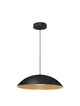 Glim LED Pendelleuchte Ø 58cm 3000K in Schwarz-Holz mit modernem Design und puristischer Ausstrahlung.