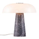 Glossy Marmor Tischleuchte mit elegantem Design aus Marmor und opalweißem Glas, skandinavischer Minimalismus.