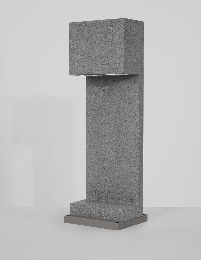 Grante Außenwegeleuchte GU10 Grau IP65 im modernen Beton-Design, ideal für Außenbereiche.