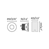 Raison de revêtement de sol à LED en acier inoxydable 13W IP67 noir