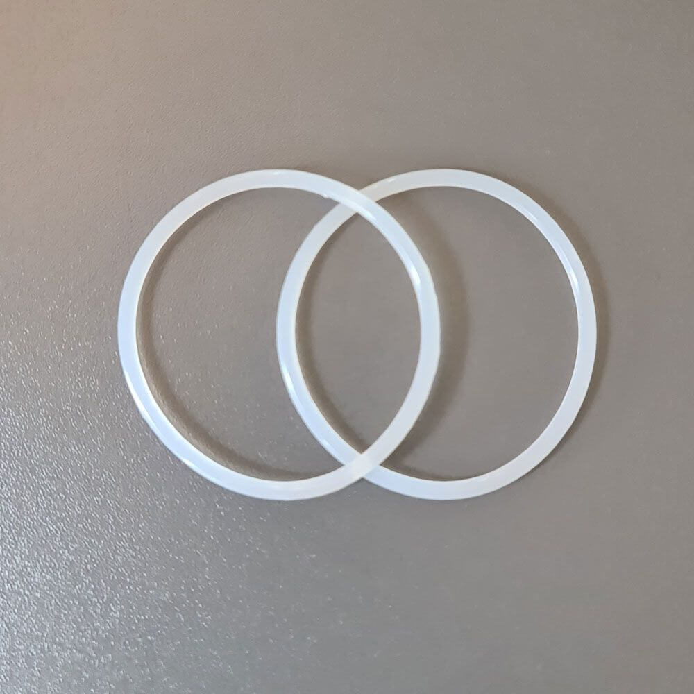 s.luce Gummiringe 2er-Set für Crutch Cover, weiße Ringe zur Positionierung des Lampencovers