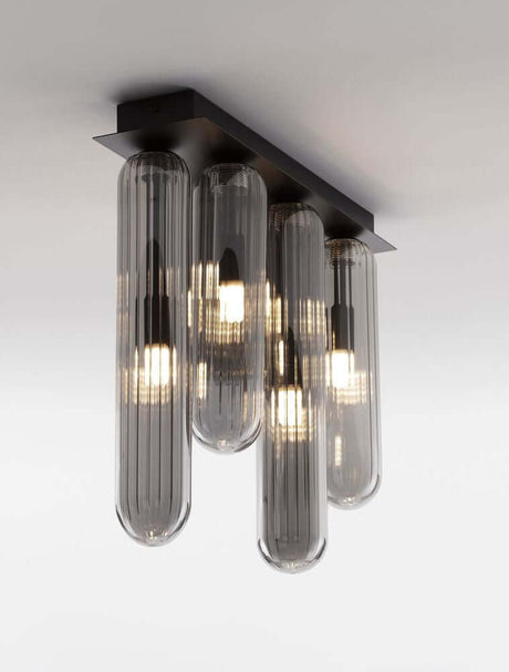 Plafoniera Gustave LED grigio fumo