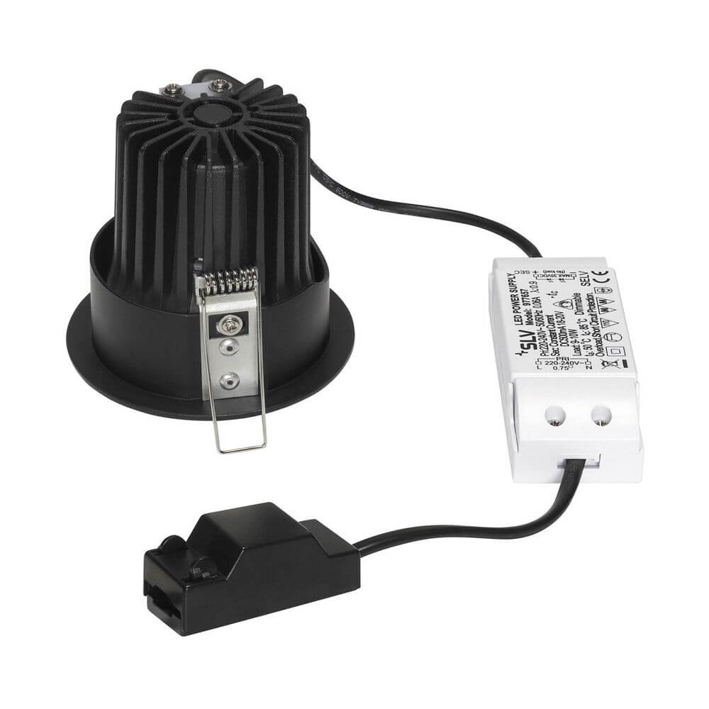 H-Light Reflector Schwarz 12W 20° 2700K inkl. Treiber & Clipfeder mit LED Treiber und Clipfeder.
