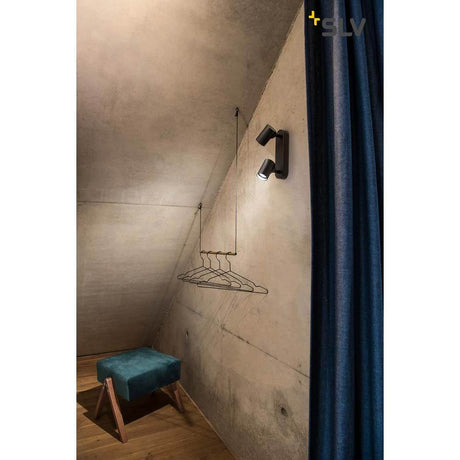 Lampada a doppia parete e soffitto a LED HELIA 3000K 35 ° nero