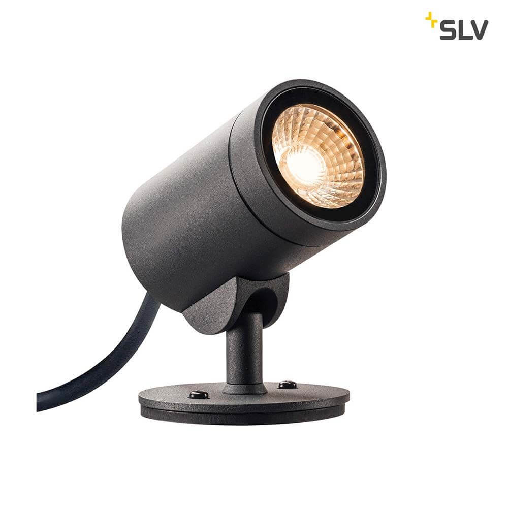 Helia LED Spot Outdoor Strahler 3000K 35° Anthrazit IP55 in schickem Design mit dimmbarer Hochvolt LED.