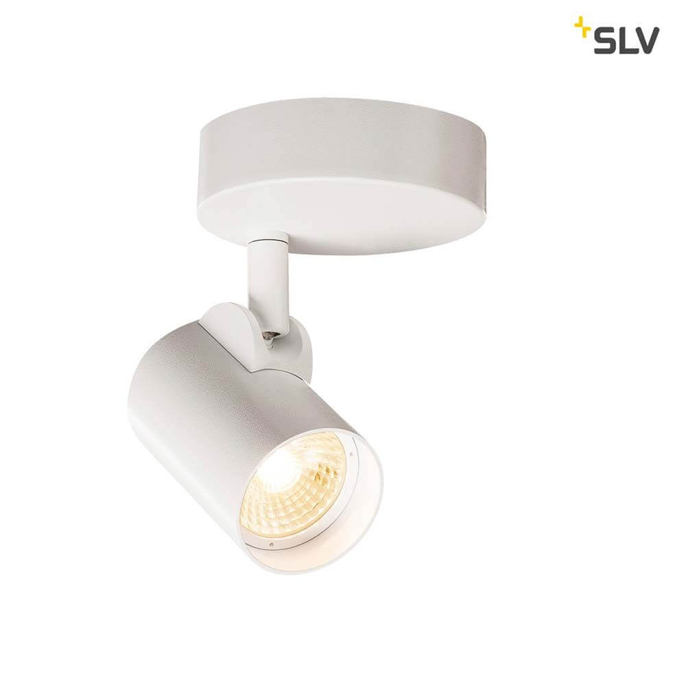 Helia LED Single Wand- & Deckenleuchte 3000K 35° Weiß bei eingeschaltetem Licht.