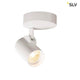 Helia LED Single Wand- & Deckenleuchte 3000K 35° Weiß bei eingeschaltetem Licht.