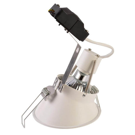 HORN -A, GU10 1xGU10 Black recessed luminaire made of steel with a distinctive look and trim reduction.